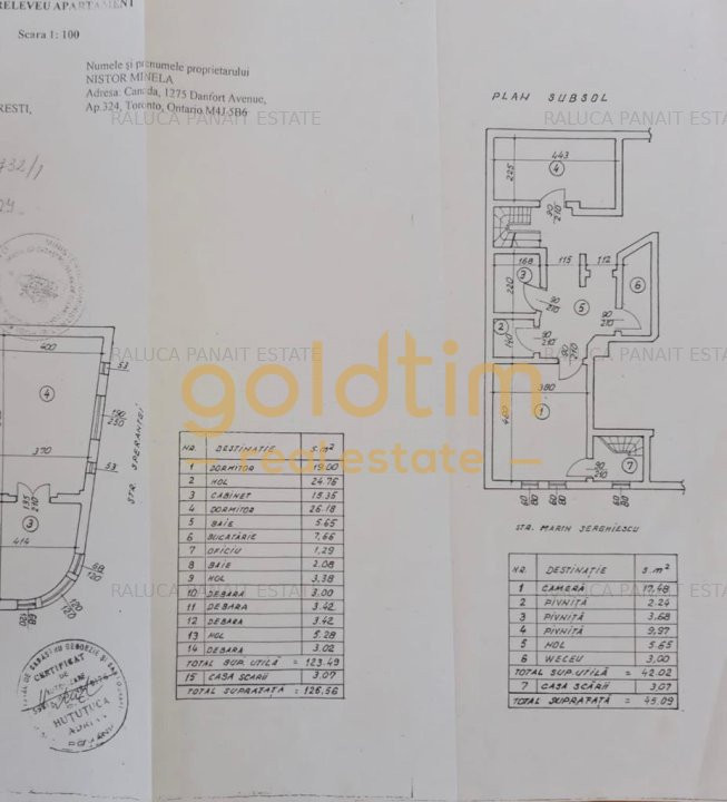 PRETABIL BIROURi/ VILA RENOVATA/ TAVANE INALTE