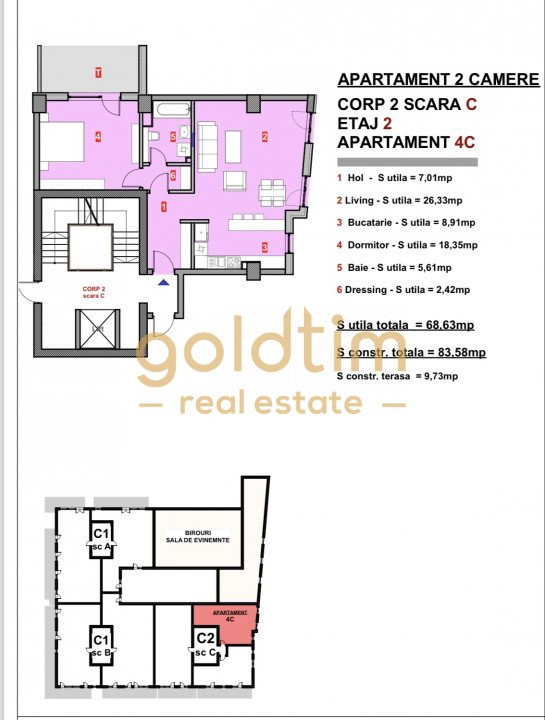 APARTAMENT 2 CAMERE LUX/PROIECT HERASTRAU/TERASA/LOCATIE PREMIUM/NORDULUI