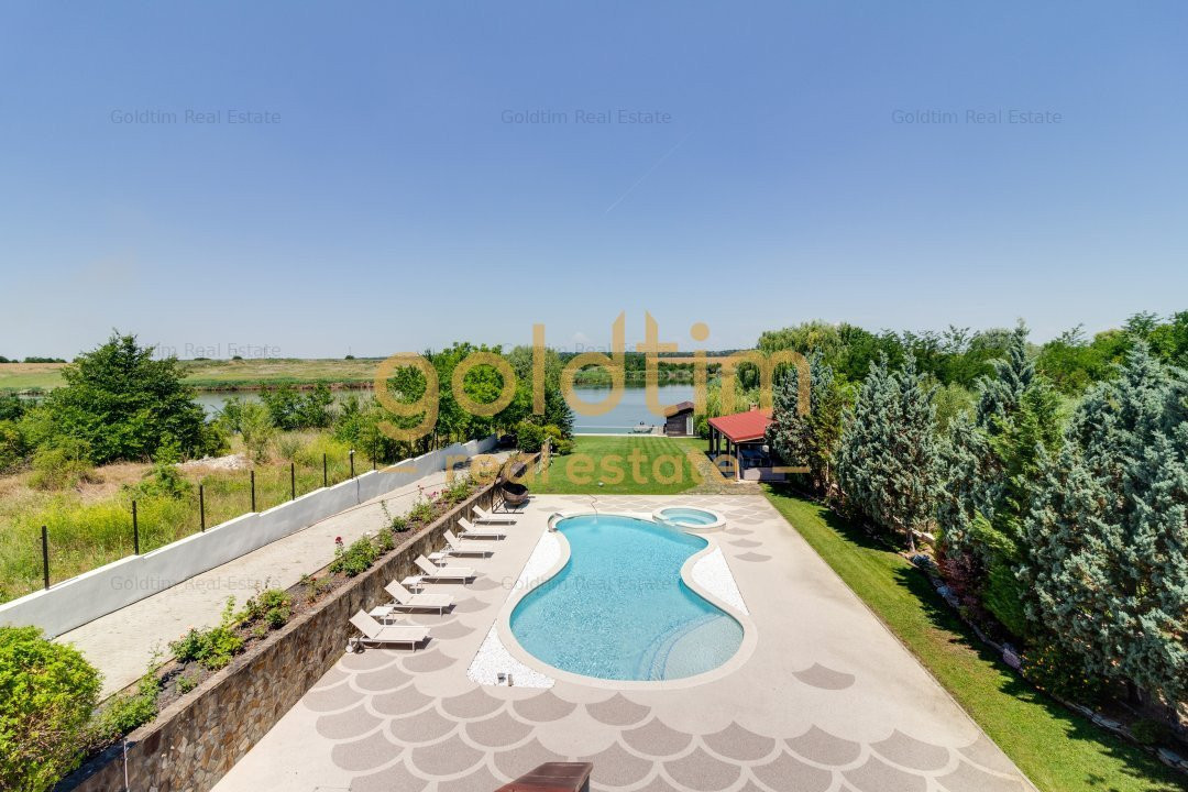 VILA MODERNA/DESCHIDERE LA LAC 25 M/CURTE 4000MP/PISCINA EXTERIOARA/SNAGOV