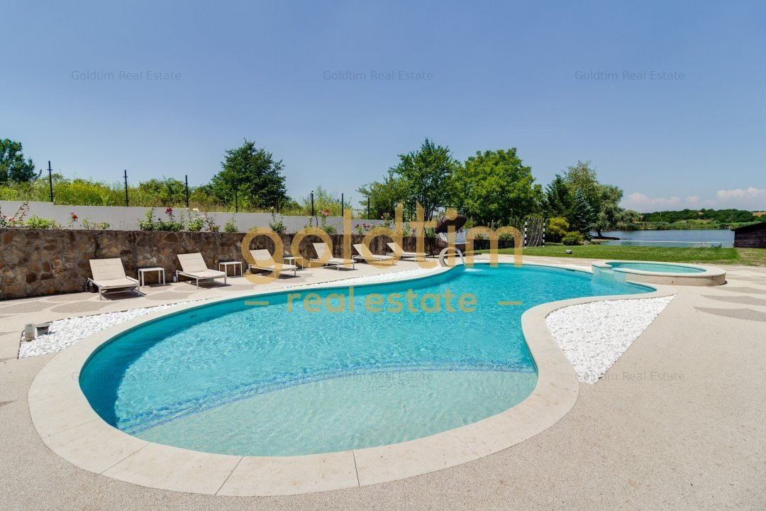 VILA MODERNA/DESCHIDERE LA LAC 25 M/CURTE 4000MP/PISCINA EXTERIOARA/SNAGOV
