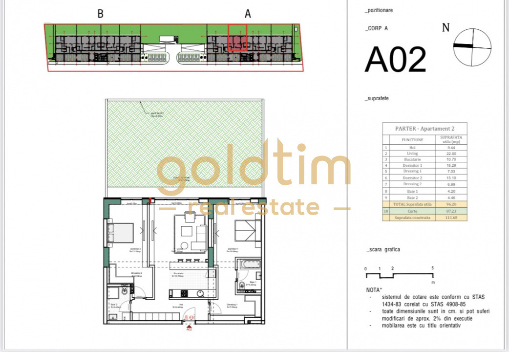 APARTAMENT CU GRADINA 87MP/SPATII GENEROASE/MOBILAT/UTILAT/2 PARCARI/PIPERA