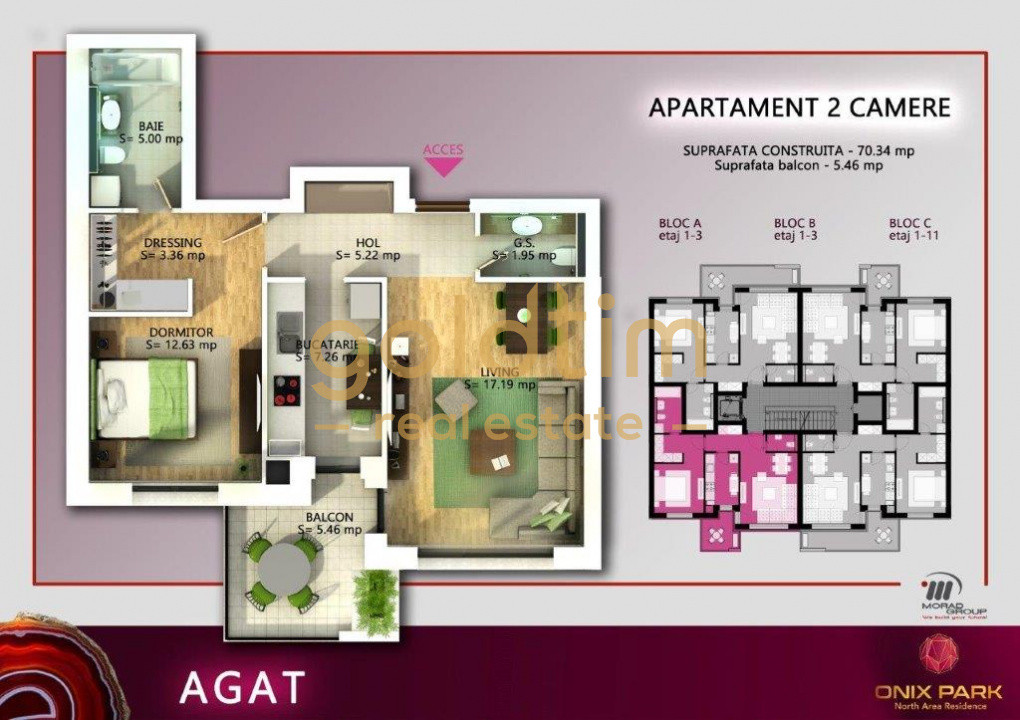 PIPERA/SUPERB/MOBILAT SI UTILAT COMPLET/2 BAI/BUCATARIE ÎNCHISĂ/PARCARE INCLUSA