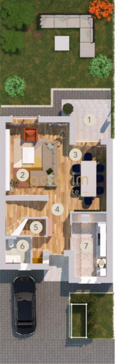 COMISION 0/VILA NOUA/ MOBILATA/CURTE 50 mp/2 LOCURI DE PARCARE