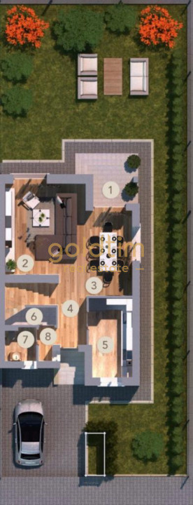 COMISION 0/VILA NOUA/ MOBILATA/CURTE 50 mp/2 LOCURI DE PARCARE