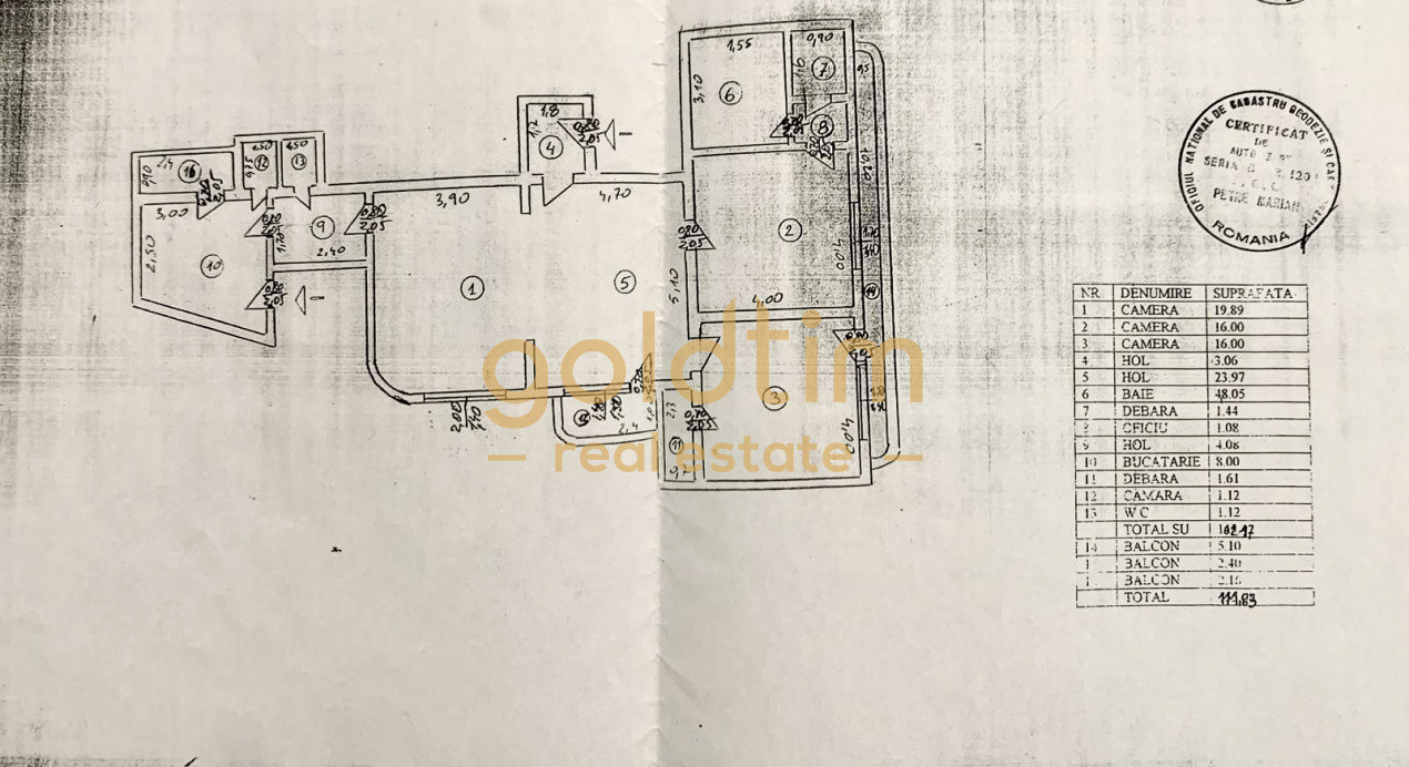3 CAMERE SUPERB 112MP IN BLOC TIP VILA/MOBILAT-UTILAT/ARMENEASCA-EMINESCU